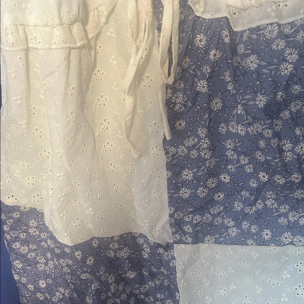 Patchwork Dress With Eyelet Details - Picture 4 of 6